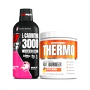 PROSUPPS L-karnitiin 3000 Stimulant Free Vedel Shots (31 Servings, Dragon Fruit) ja Thermo Fat Burning Thermogenic Powder (25 Servings, Molten Mango)