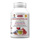 ANDREW LESSMAN Resveratrol-100 rohelise tee 100 viinamarjaseemne 100 granaatõuna 100mg - 60 kapslit - neli võimsat, kaitsvat antioksüdanti.