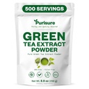 Purisure Green Tea Extract | Pulbriline tee Premium Green Leaf | Magustamata Vegan Tee Latte & Smoothie Retsept | Looduslik Antioksüdant Roheline Tee Pulber EGCG & Polyphenols | 500 Servings