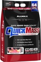ALLMAX Toitumine QUICKMASS, maasika banaan - 10 naela - kiire massikasvu katalüsaator - kuni 64 grammi valku ühe serveerimise kohta - 3: 1 süsivesikute valgu suhe - null transrasv - kuni 70 serveerimist