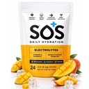 SOS Hüdratsioon Elektrolüüt Pulber Joogisegu | 24 Servings | Essential Vitamins Low Sugar Keto-Friendly | Mango