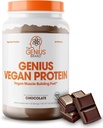 Geenius Vegan Valgupulber, Šokolaad - Taimne Lean Lihaskoe Ehitus Shake meestele ja naistele - Herne ja kõrvitsa Valgu Allikad - Looduslikult Maitsestatud Ja Magustatud - Piima Ja Laktoosivaba