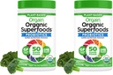 Orgaanilised Rohelised Pulber + 50 Superfoods, Originaal - 1 Miljard Probiootikumid Soolestiku Tervis, Antioksüdandid, Vegan, Taimepõhine, Gluteenivaba, Non GMO, Piimavaba Mahl & Smoothie Mix - 0,62lb