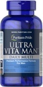Puritan's Pride Ultra Vita Man High Potency Meeste igapäevane multivitamiin aja vabastamise tehnoloogiaga, toidulisand immuunsüsteemi ja südame-veresoonkonna tervise toetamiseks, 3 kuu pakkumine, 180 loend