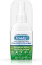 Benadryl Extra Tugevus Anti-Itch Cooling Spray, Topical Analgesic ja Naha Kaitsevahendi Reljeef Enamik Outdoor Sügeleb, Reisi suurus, 2 fl. oz (Pack of 3)