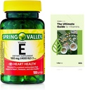 Spring Valley E-vitamiini südame tervise toidulisand Softgels, 180 mg (400 RÜ), 100 Count + eksklusiivne VitaMax Vitamiin Guide (2 üksust)