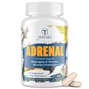 Neerupealiste tugi Adaptogens Maitsetaimed Toidulisandid - Kortisoolilisand Rhodiola Rosea, Ashwagandha, Püha Basiilik ja Eleuthero-Mood ja energiatoetus naistele ja meestele-mitte-GMO, 60 Vegan Tablets