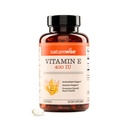 NatureWise Vitamiin E 400 IU Softgels (180mg DL-Alpha) - Piima-, Gluteeni- ja Sojavaba - Antioksüdant-rikas toidulisand naha, südame ja immuunsüsteemi tervise toetamiseks - 4-kuuline pakkumine, 120 krahv