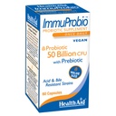 HealthAid ImmuProbio 60 kapslit - 50 miljardit CFU koos prebiootikumi, kord päevas, happe ja sapi suhtes resistentsete tüvedega, vegan