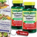 Valik Bundle Spring Valley Vererõhu toetus Taimetoitlaste Kapslid 60 Ct 2 pk (120 Kokku) + Vitamiini juhend ja pillide konteiner (4 üksust)!
