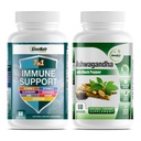 GreeNatr 7-in-1 immuunsüsteemi tugisammas C-vitamiiniga, D3-vitamiiniga, tsink 50mg, kvertsetiin, kombineeritud orgaanilise Ashwagandha kapslitega, millel on tõhustatud imendumine musta pipariga