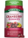 Nature's Truth Cranberry Gummies | 60 Count | Vegan, Non-GMO & Gluten Free Supplement | Cranberry Mango Maitse
