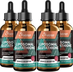 2000MG Liposomal Glutatioon Vedelad tilgad , Ultra kõrge imendumine , looduslik detoksifikatsioon , Immuunsüsteem ja naha supprot * , L- glutatioon , C- vitamiin ja hüaluroonhape , kapslid Alternatiivsed , 8.08 OZ