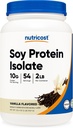 Nutricost Sojavalgu pulber, 2 LB Vanilla, 10 grammi valku serveerimise kohta, taimetoitlane, GMO-vaba ja gluteenivaba