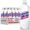 Propel Immune Support Electrolyte Enhanced Water Sport Drink, Orange Vaarika Maitsestatud Vesi, 100% DV Vitamiin C + Tsink, nullkalorit ja nullsuhkrut Hüdratsioon elektrolüütide ja vitamiinidega, 24 fl oz Veepudelid (12 Pack)
