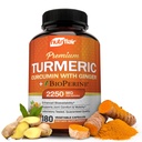 NutriFlair Turmeric Curcumin koos ingveri ja bioperine Black Pepper toidulisanditega, 180 kapslit - 95% kurkuminoidid - ühine tugi, antioksüdant, vananemisvastane - looduslik, mitte-GMO, vegan parim maksimaalne potents