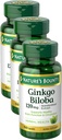 Looduse Bounty Ginkgo Biloba kapslid 120mg, mälutoetus, toetab aju funktsiooni ja vaimset häiret, 100 kapslit (3. pakk)