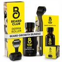 Beard Club Premium Derma Roller & Beard Growth Oil - Microneedling Roller 540 Titanium Microneedles näole, kehale ja peanahale - Beard Roller Sandalwood & Cedar Beard Oil