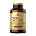 Solgar Vitamiin D3 (kolekaltsiferool) 10 mcg (400 RÜ) - 250 Softgels - Aitab Säilitada Tervislik Luud & Hambad - Immuunsüsteemi Toetus - Mitte-GMO, Gluteenivaba, Piimavaba - 250 Servings