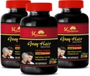 Energia pillid - Anti-Gray juuste lahendus - meestele ja naistele - foolhape, biotiin, pantoteenhape, katalse, horsetail, Saw Palmetto, PABA, L-türosiin, nõges, klorofüll, Fo Ti, oder 3B 180 kapslit