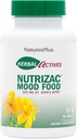 Natures Plus taimsed toimeained NutriZAC Mood Food - 300 mg St Johns Wort, 90 Vegan Bi-Layered Tablets - Maksimaalne potentsi Natural Mood Booster - Taimetoitlane, Gluteenivaba - 90 Servings