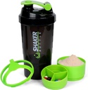 XTK Shaker Bottle 16OZ Protein Shaker Pudelid Mix Ball Portable Sports Veepudeli Lekkimine Tõend GYM Cup Valgu Segud ladustamise ja pillide Korraldaja, Ideaalne Pre Treening, BPA Free (roheline)