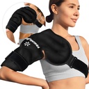 KingPavoni õlajääkott Rotator Cuff Cold Therapy, korduvkasutatav Gel Jääpakend õlavigastuste, valu leevendamise, turse, õlakirurgia, tendoniit, Bursiit, must, keskmise suurusega