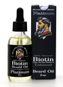 Platinum Beard Oil for Men – Natural Biotin Enhanced Beard Growth Oil – Argan & Vitamiin E – Softens and Controls – Beard Growth Oil for Men – Spiced Vanilla Scent (2oz – Pack of 1)