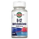 KAL Vitamiin B12 Metüülkobalamiin 5000mcg, tervislik energia, ainevahetus, närvide ja punaste vereliblede toetus, * kiire lahustuv ActivMelts, optimaalne imendumine, looduslik vaarikamaitse, 90 Servings, 90 Micro Tabs