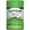 Looduse tõde Kofeiini pillid | 220mg | 120 Count | Rohelise tee ekstraktiga | Vegan, GMO-vaba ja gluteenivaba toidulisand