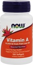 Nüüd toidud, A-vitamiin, 10 000 IU, 100 Softgels