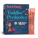 Lovebug Kids Probiootiline pulber prebiootilise kiudainega - väikelaste immuunsuse toetamine ja kõhukinnisuse leevendamine - USDA orgaanilised probiootikumid lastele soolestikule ja seedetrakti tervisele (vanused 1-4) - 30 pakend (maitsestamata)