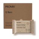 ProMix Nutrition Protein Puff Bars, 12-Pack - Chocolate Chip - Vahukomm Crispy Treat - Great Maitse Ja Tervislik On The Go Snack - High Protein & Low Calorie - Non-GMO & Free Gluteenist, Soy & Corn
