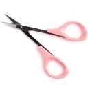 Kulmude hooldamine Käärid 4 tolli kõverad Väike käsitöö Lash Käärid Kulmu ripsmepikendused Roostevabast terasest 1PC (Pink Curved)