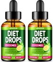 (Pack of 2) Dieet Tilgad - valmistatud USAs - isu supressant naistele ja meestele - looduslik ainevahetuse kiirendaja - dieeditilgad gartsiinia cambogia, L-arginiin ja L-glutamiin 1 Fl Oz