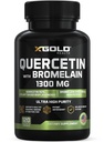Quercetin + Bromelain 1300 mg – Quercetin: 95% - Väga puhastatud ja väga biosaadav Plus Bromelain 2400 GDU/ g - Valmistatud USAs | 120 kapslit
