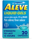 Aleve Pain Reliever & Palavik Vähendaja Vedelikgeelid, Naproxen Naatrium, Valu leevendamine, 20 Count