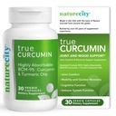 NatureCity True-Curcumin Turmeric Supplement | Non-GMO Tumeric and Curcumin 500mg Curcuma kapslid Vitamiinilisandid | Kuni 700% Imendumise suurenemine (30 päeva pakkumine) | Toetab liigeseid