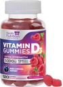 Vitamiin D3 Gummies 5000 RÜ (125 mcg) - kolmekordne tugevus luu ja immuunsüsteemi tugi, D-vitamiini kummi toidulisand, looduse marja D-vitamiini lisand, vaarika maitsestatud, mitte-GMO - 120 Gummies
