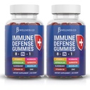 8 in 1 Immune Defense Booster Supplement Gummies koos Astragalus Juur, vitamiin C ja tsink, vitamiin D3, Elderberry ja Quercetin (2 Pack)