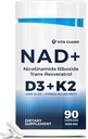 Anti-Aging Energy NAD Supplement – NMN Alternatiivne nikotiinamiid Riboside 1000mg, Trans-Resveratrool 300mg, Vitamiin D3 4000 IU ja K2 110 mcg MK7 – Taimetoitlane 60 kapslit, 1300mg