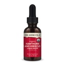 Dr Mercola Organic Hawthorn ja Hibiscus Liquid tilgad Dietary Supplements, 30 Servings (30 Droppers), Non GMO, Gluteenivaba, Sojavaba, USDA Organic