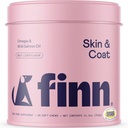 Finn Skin & Coat Salmon Oil Supplement for Dogs | Toetab paks ja läikiv kate | Kalaõli Wild Alaska lõhe, Omega-3s, EPA & DHA, Biotin & Zinc | 90 Soft Chews