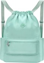 Drawstring Seljakott Märg Pocket Gym Seljakott Veekindel Cinch String Bag Beach Ujumine Naistele Meestele