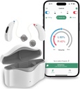 Kuuldeaparaadid vanuritele taaslaetavad, RIC 16 Kanali kuulmisabi koos Bluetoothiga täiskasvanutele, vanemate kuuldeaparaadid nutika müra tühistamisega, digitaalne kuulmisabiseade koos APP kontrolliga, valge