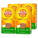 Metamucil Apple Crisp Maitsestatud Fiber Thins Dietary Fiber Supplement koos Psyllium Husk, 9.3 Ounce, Pack 4