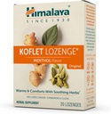 Himalaya Koflet Lozenges, Original Menthol Maitse, Natural Herbal Cough Drop Soojenemine Relief ja rahustav kurgu Komfort, 130 mg, 20 Lozenges
