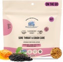 MommaBear Organics Handcrafted Kids Cough Lollipops - Natural Hare Throat Relief & Cough Drop Suckers for Kids 3+ - Elderberry Bits, Honey & Organic Maitsed - Tightly suletud värskuseks, 5pc