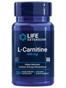 Elu pikendamine L-karnitiin - 500 mg, energialisand, mälulisand - vaba vorm Aminohape, lämmastikoksiidi tugi, tervislik vererõhk - gluteenivaba, mitte-GMO, taimetoitlane - 30 kapslit
