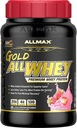 ALLMAX Nutrition Gold ALLWHEY, maasikas - 2 naela - 24 grammi valku Scoopi kohta - gluteenivaba, madala süsivesikusisaldusega ja madala suhkruga - ligikaudu 30 serveerimist